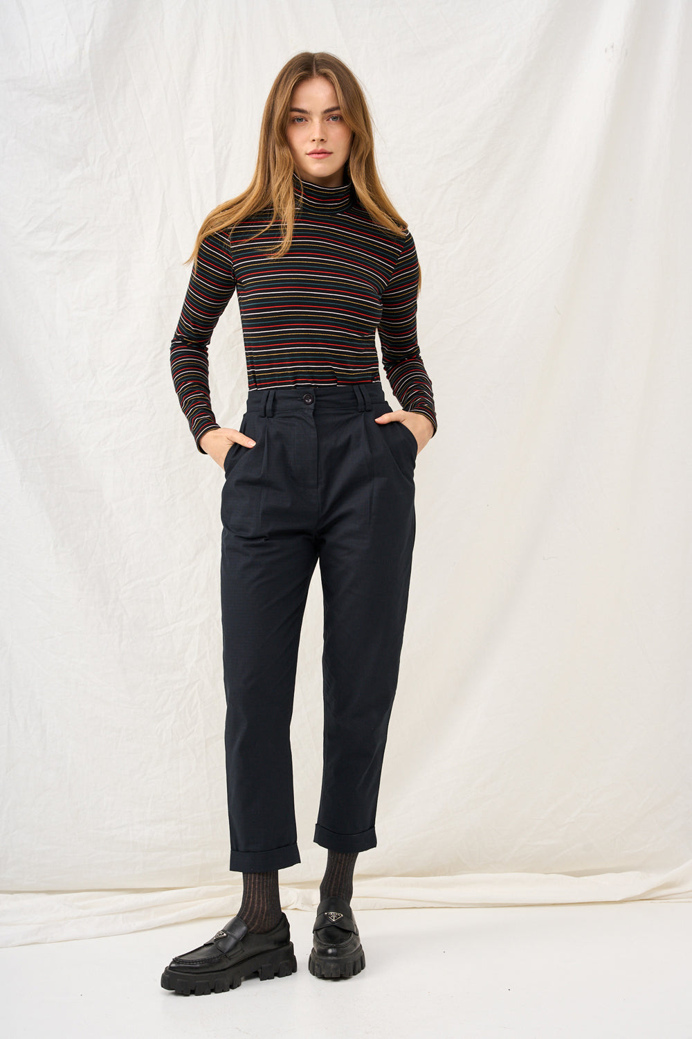 Ramona navy pants detail