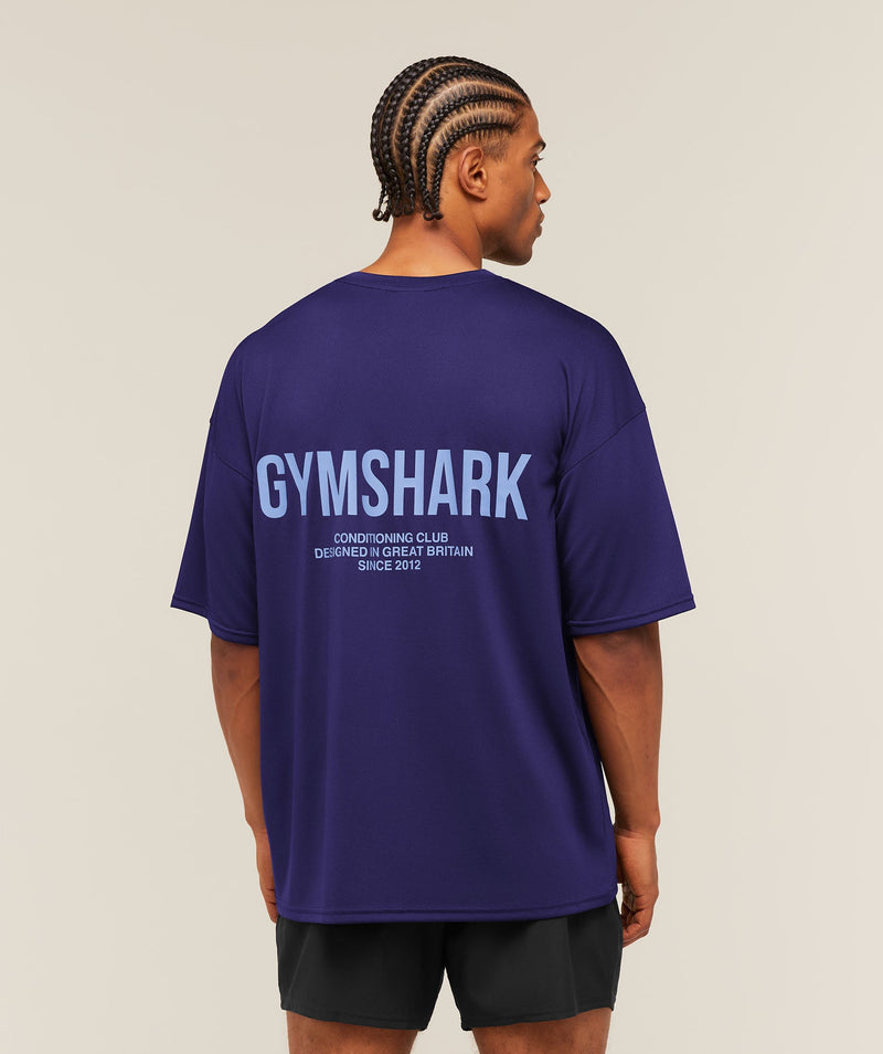 Conditioning Club Oversized T-Shirt - Indigo Purple/Steady Purple - Front