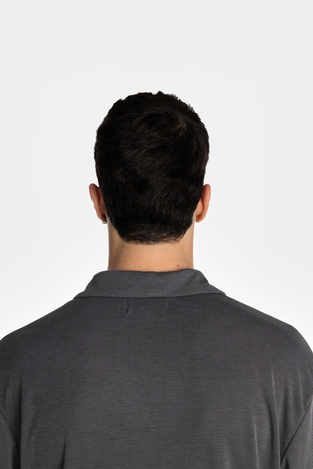 Dark Gray Rib Loose Shirt