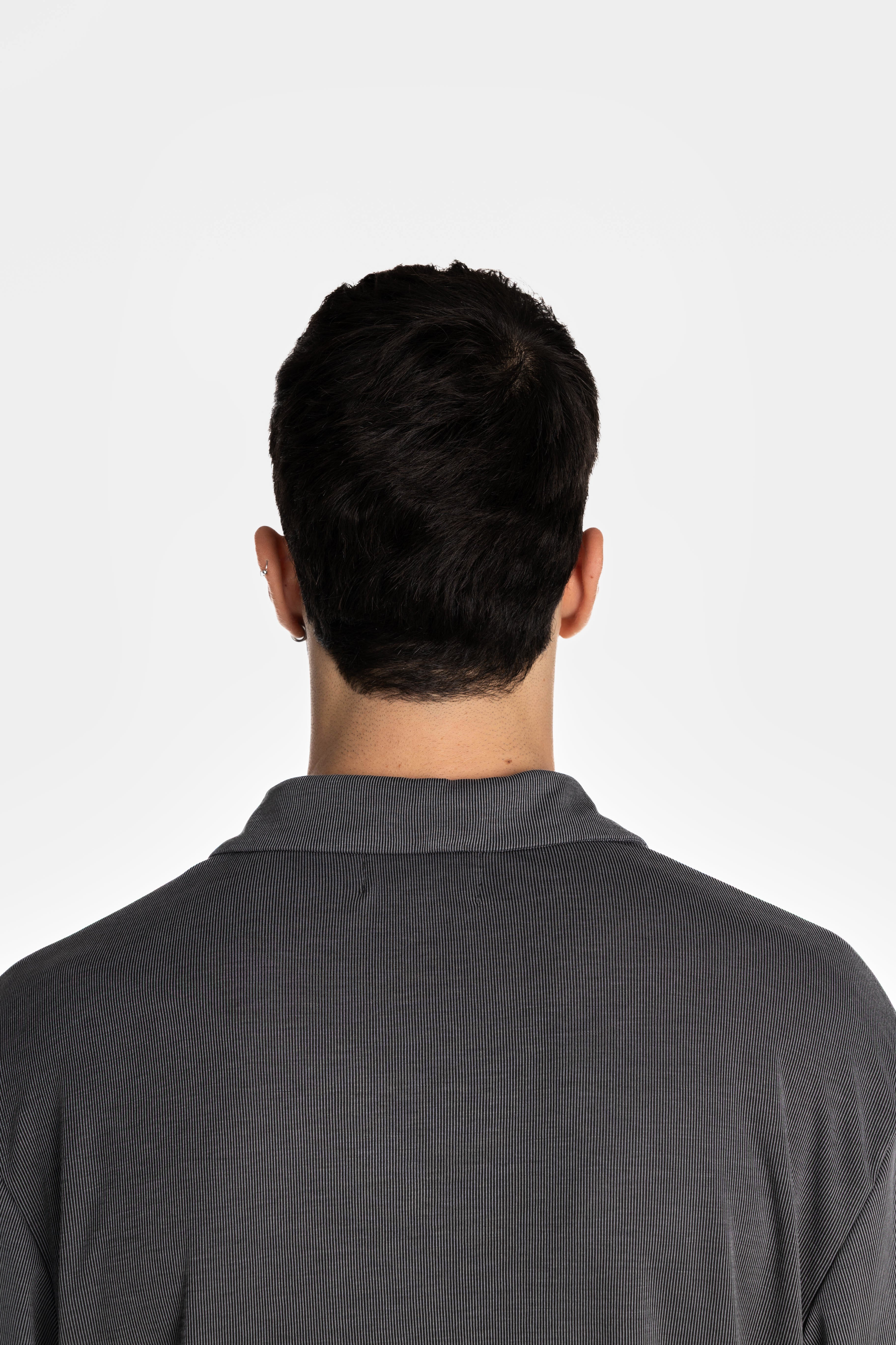 Dark Gray Rib Loose Shirt