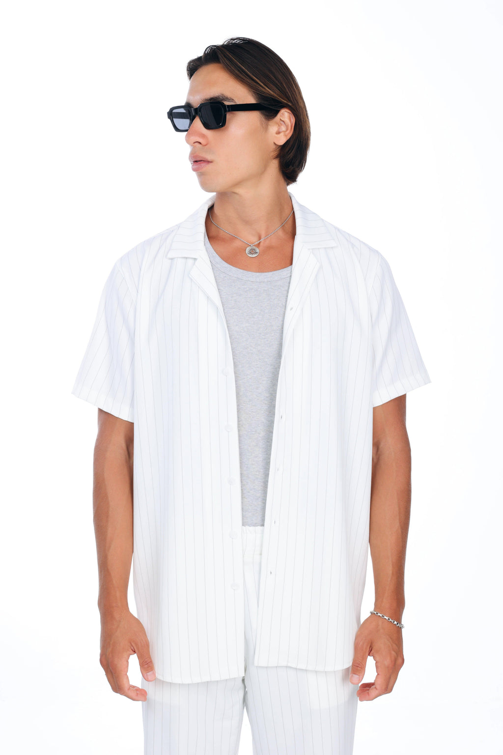Stripes White Pants