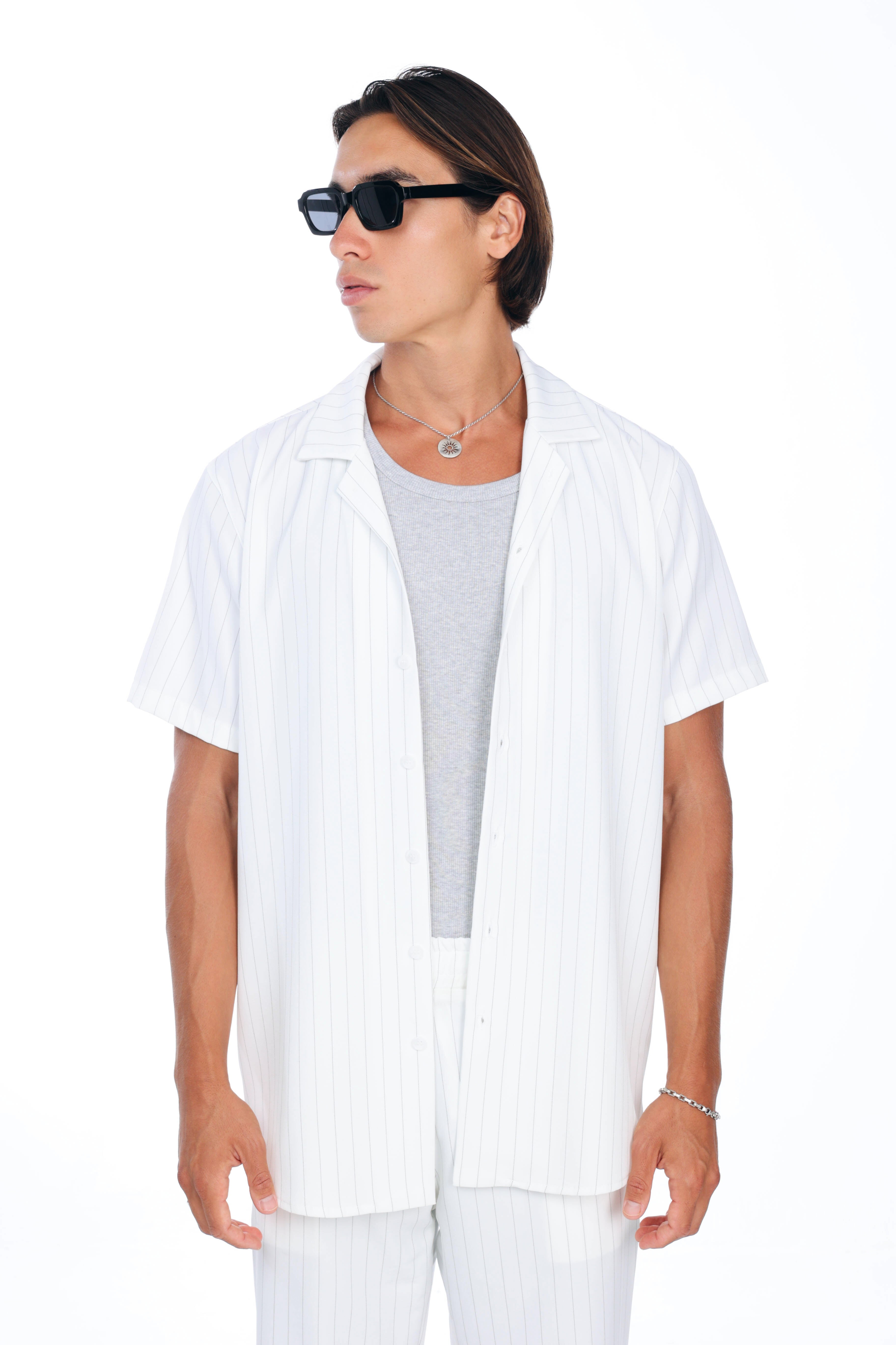 Stripes White Pants