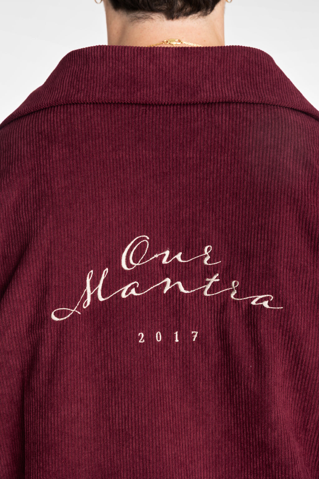 Burgundy Loose Corduroy Jacket
