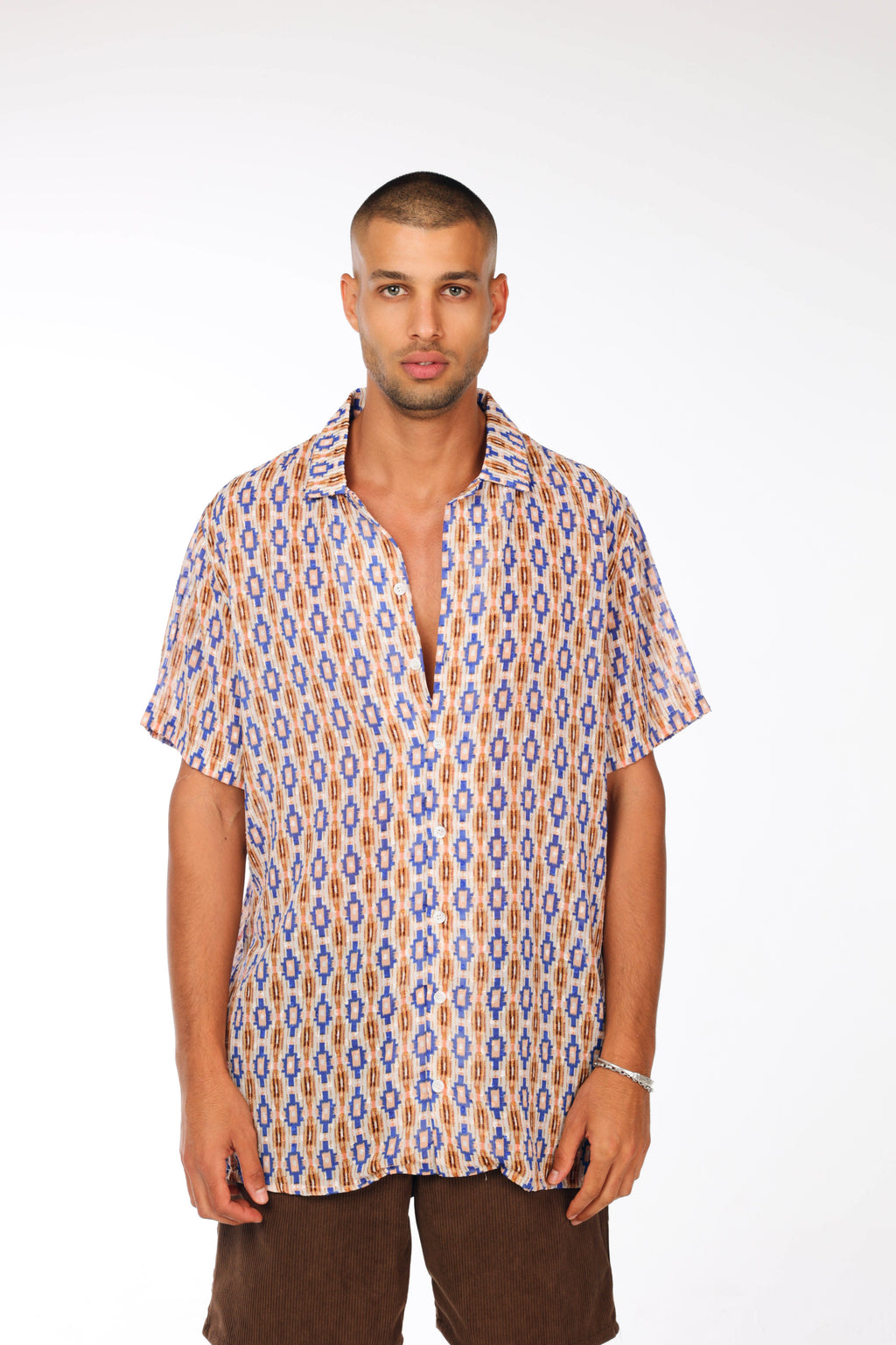 Transparent Polorful Printed Shirt