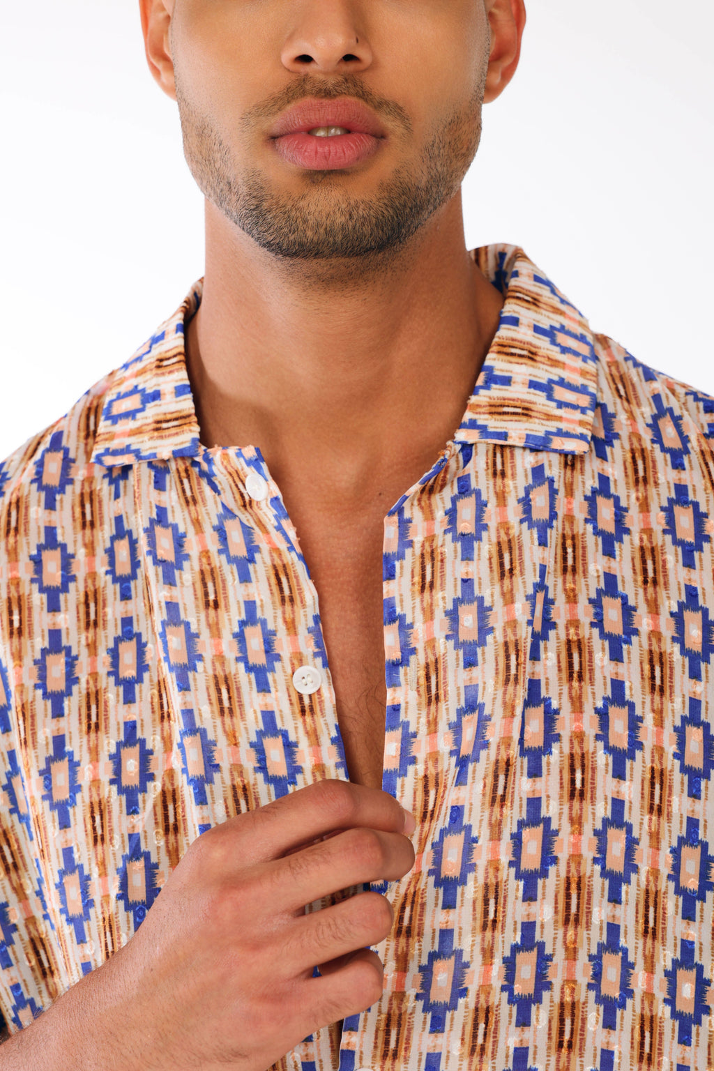 Transparent Polorful Printed Shirt