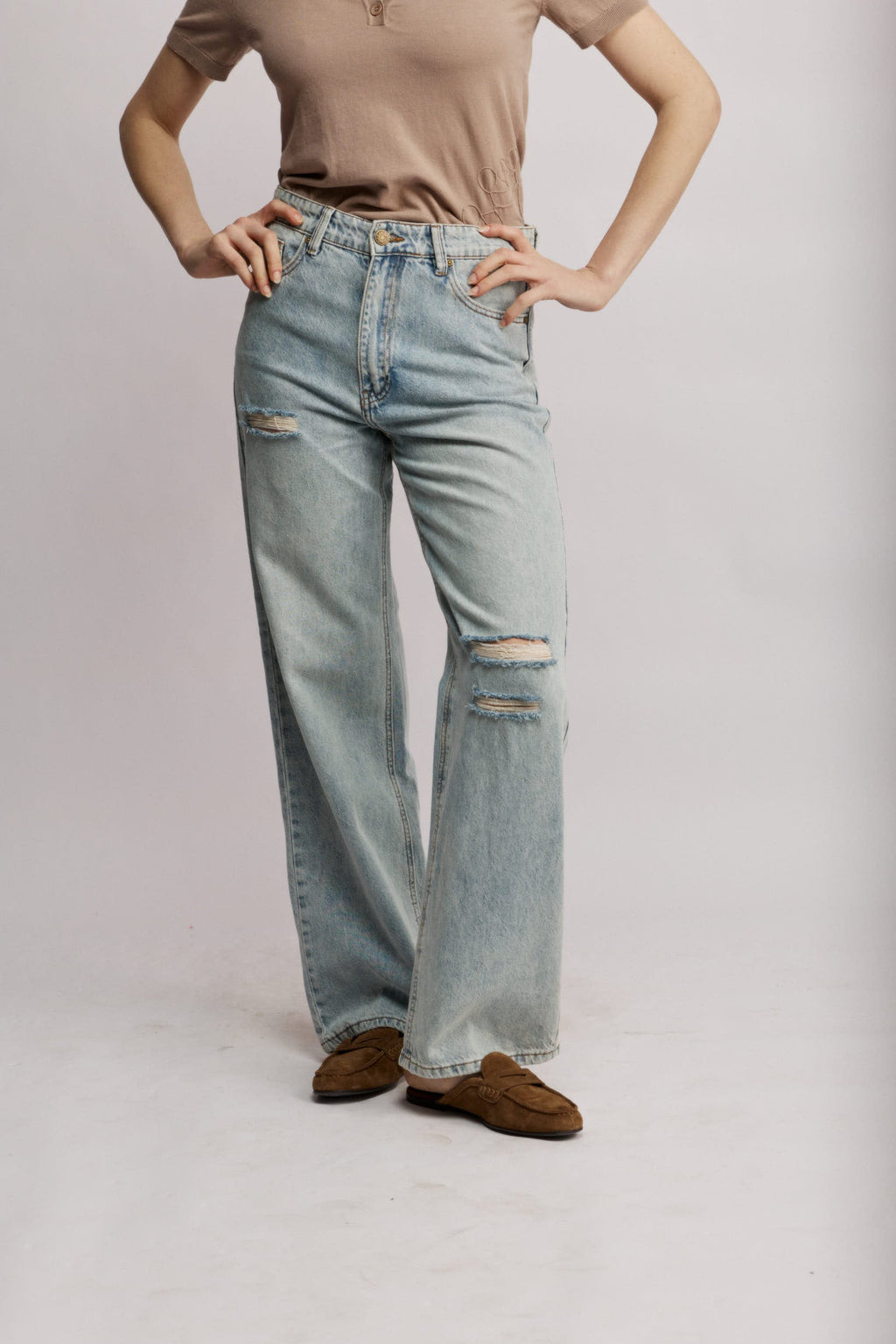 Madison Jeans Sky Blue detail