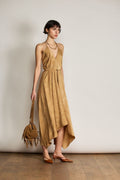 Fringe Bag Camel Suede