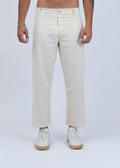 Cream Straight Fit Linen
