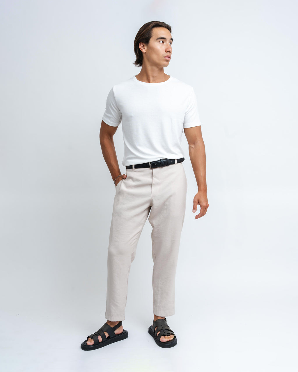 Cream Slim Fit