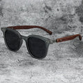 Sunglasses for Men Women Trendy Retro Wood Grain Polarized UV Protection Eyewear Cycling Outdoor Street Photography Sunglasses