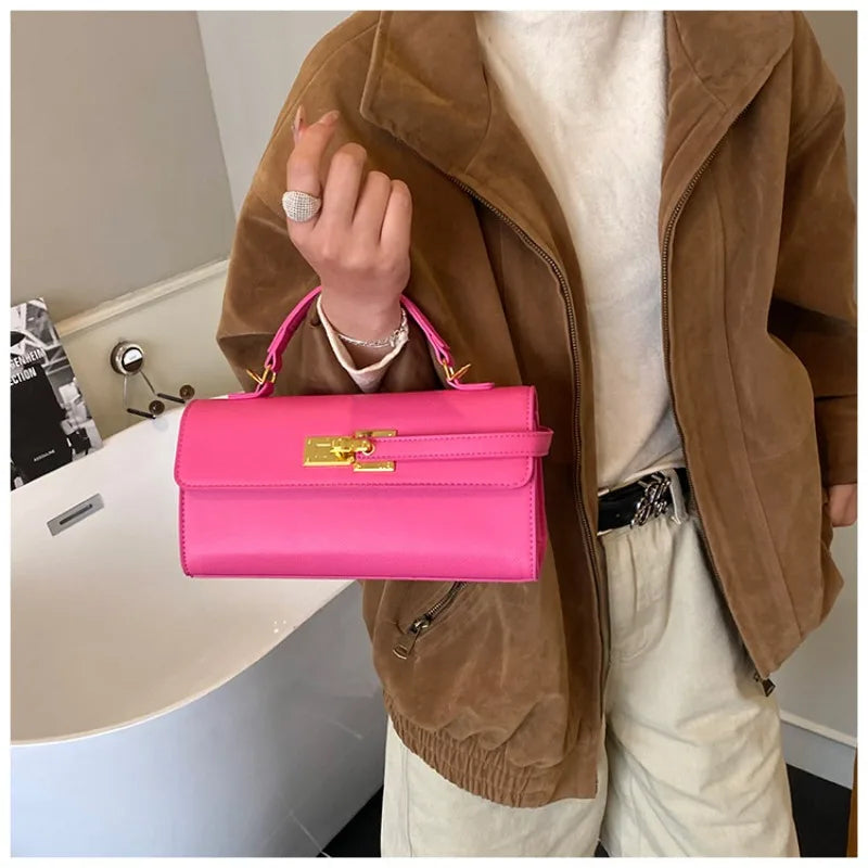 Women's new handbag, small square bag, elegant personality, high-end sense, single shoulder crossbody bag