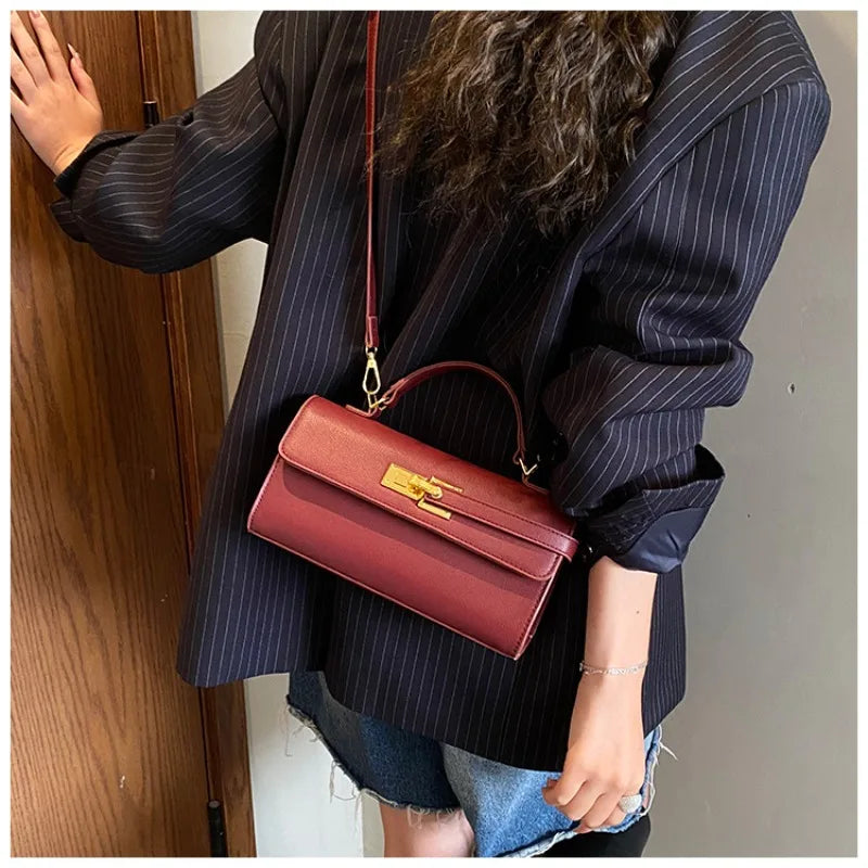 Women's new handbag, small square bag, elegant personality, high-end sense, single shoulder crossbody bag