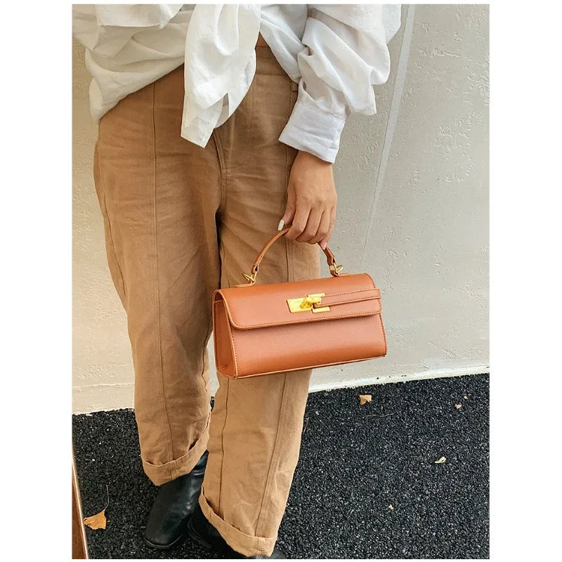 Women's new handbag, small square bag, elegant personality, high-end sense, single shoulder crossbody bag