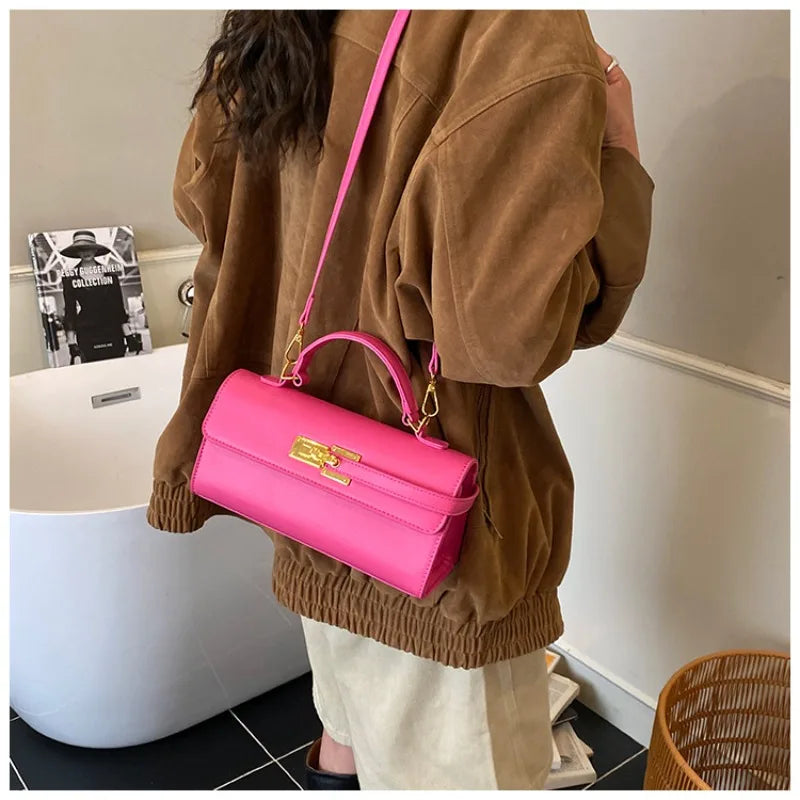 Women's new handbag, small square bag, elegant personality, high-end sense, single shoulder crossbody bag