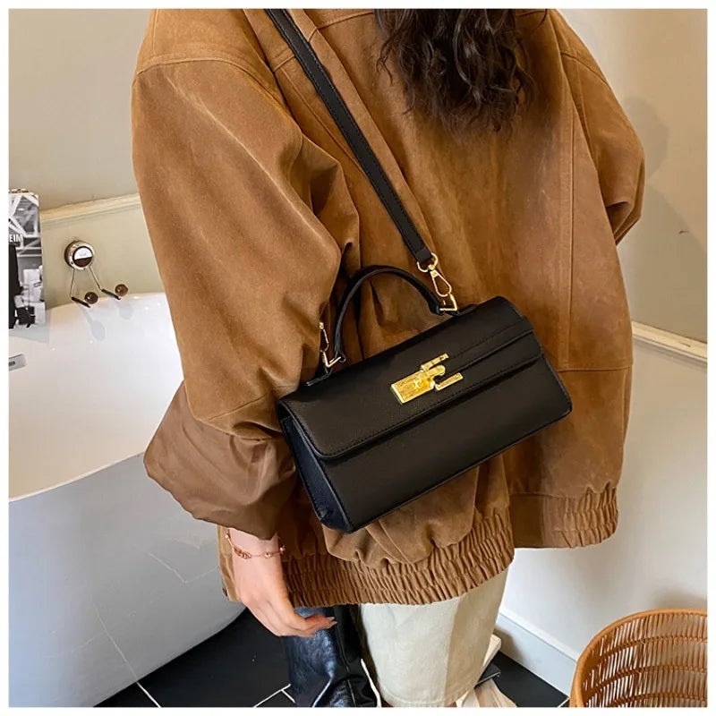 Women's new handbag, small square bag, elegant personality, high-end sense, single shoulder crossbody bag