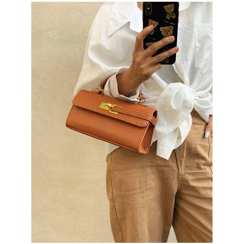 Women's new handbag, small square bag, elegant personality, high-end sense, single shoulder crossbody bag