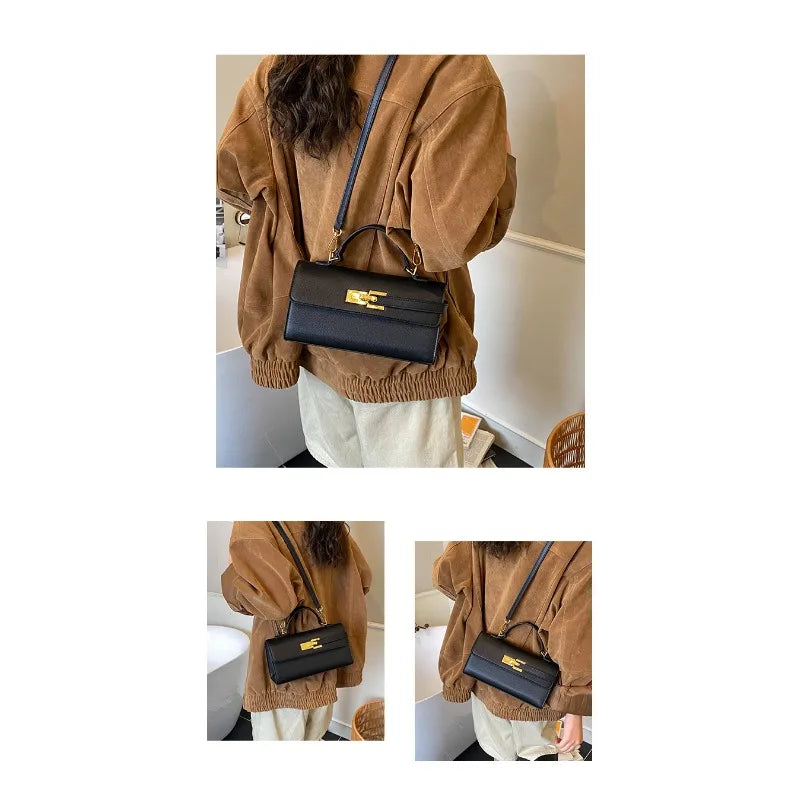 Women's new handbag, small square bag, elegant personality, high-end sense, single shoulder crossbody bag
