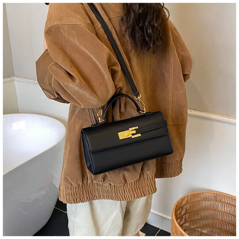 Women's new handbag, small square bag, elegant personality, high-end sense, single shoulder crossbody bag