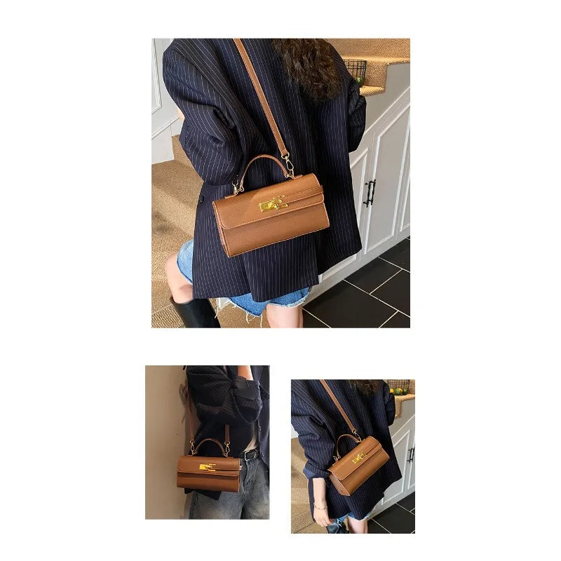 Women's new handbag, small square bag, elegant personality, high-end sense, single shoulder crossbody bag