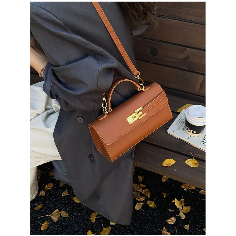 Women's new handbag, small square bag, elegant personality, high-end sense, single shoulder crossbody bag