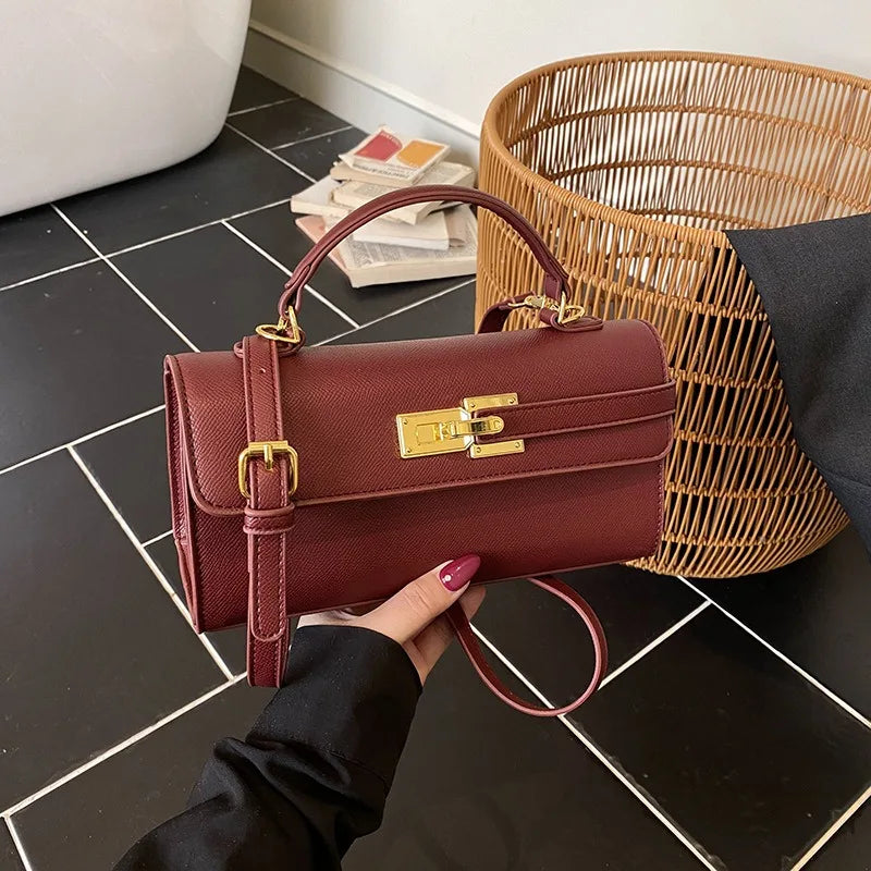 Women's new handbag, small square bag, elegant personality, high-end sense, single shoulder crossbody bag