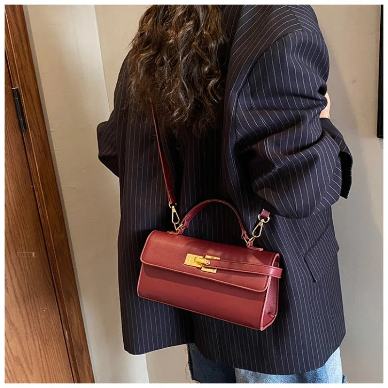 Women's new handbag, small square bag, elegant personality, high-end sense, single shoulder crossbody bag