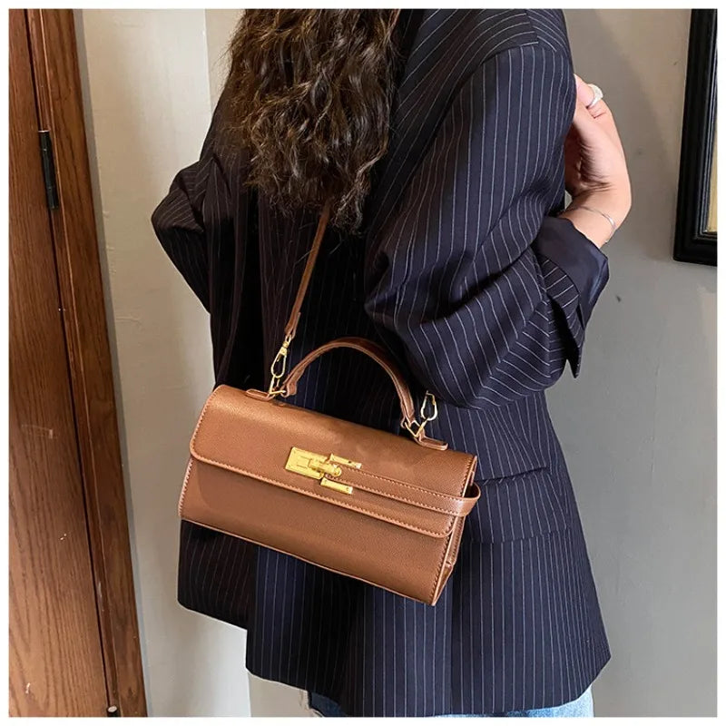Women's new handbag, small square bag, elegant personality, high-end sense, single shoulder crossbody bag