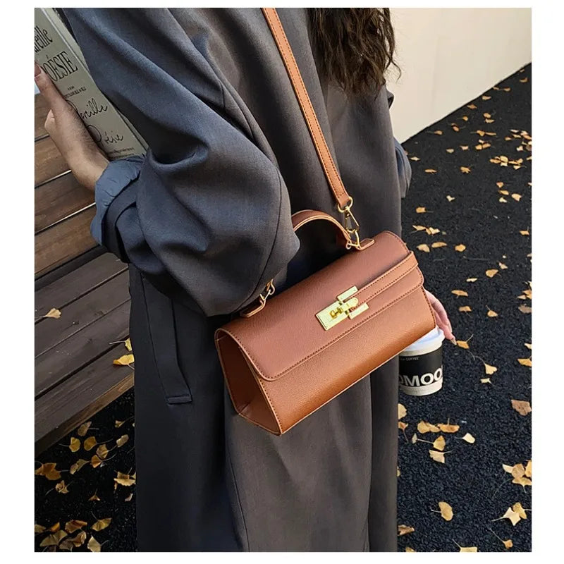Women's new handbag, small square bag, elegant personality, high-end sense, single shoulder crossbody bag