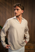 Beige V Shirt