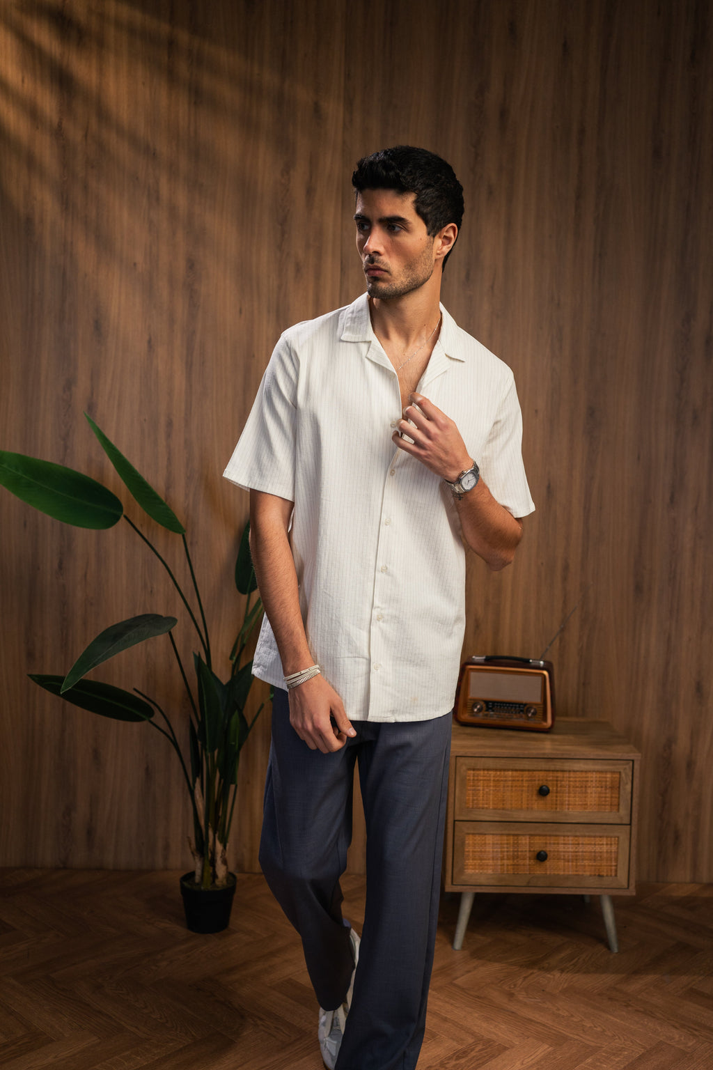 Beige Stripes Shirt