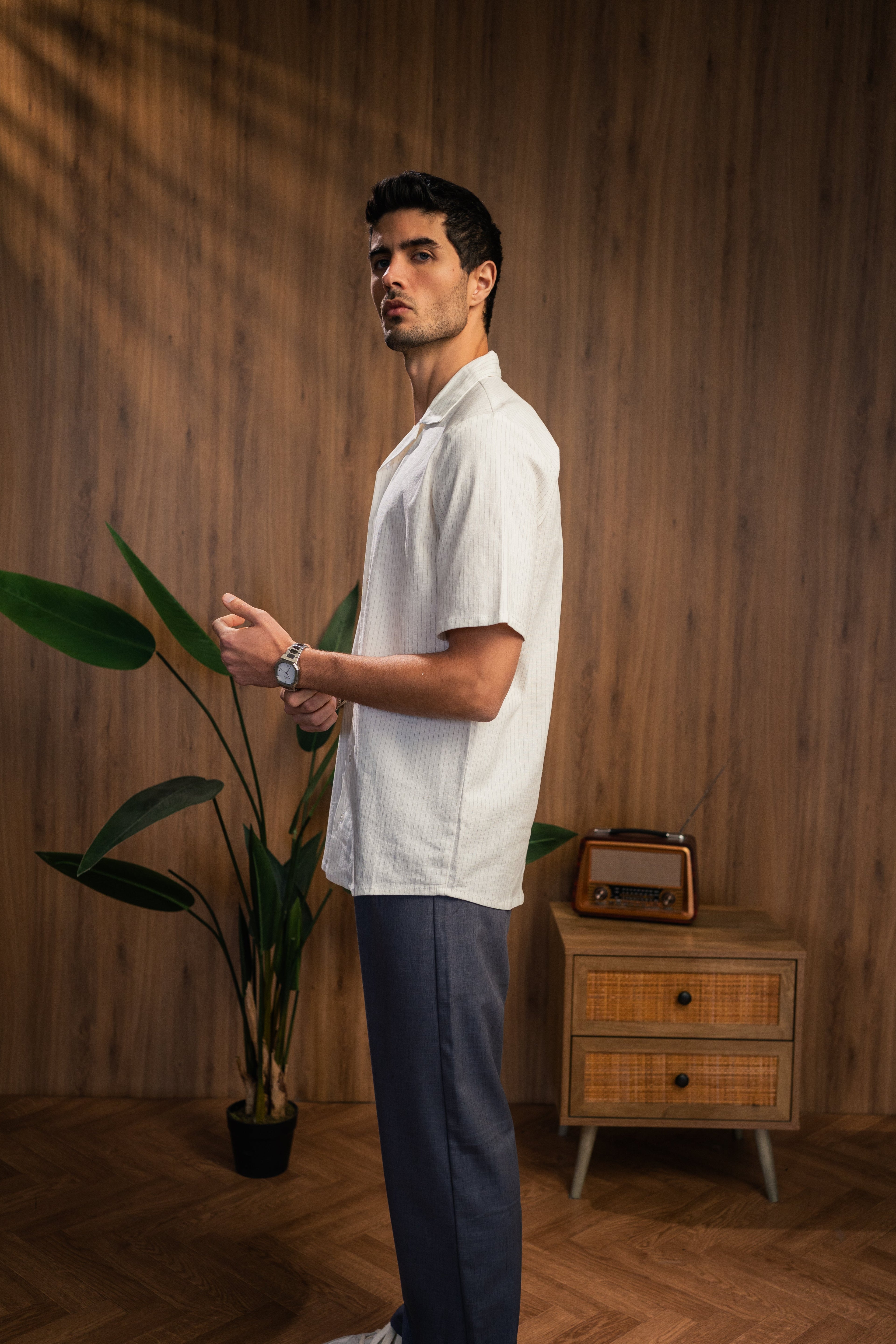 Beige Stripes Shirt