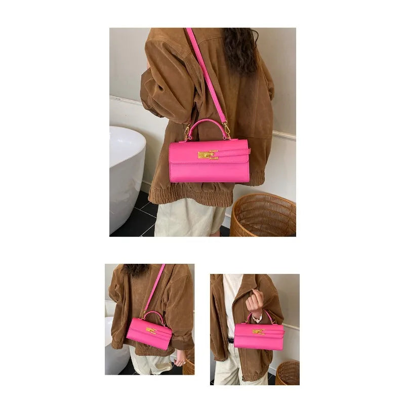 Women's new handbag, small square bag, elegant personality, high-end sense, single shoulder crossbody bag