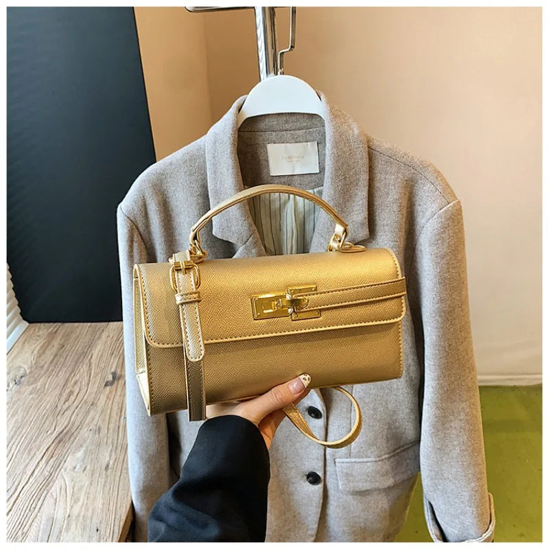 Women's new handbag, small square bag, elegant personality, high-end sense, single shoulder crossbody bag