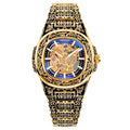 A men's mechanical watch without digital display scale, gear dial, fashionable and casual gift giving items