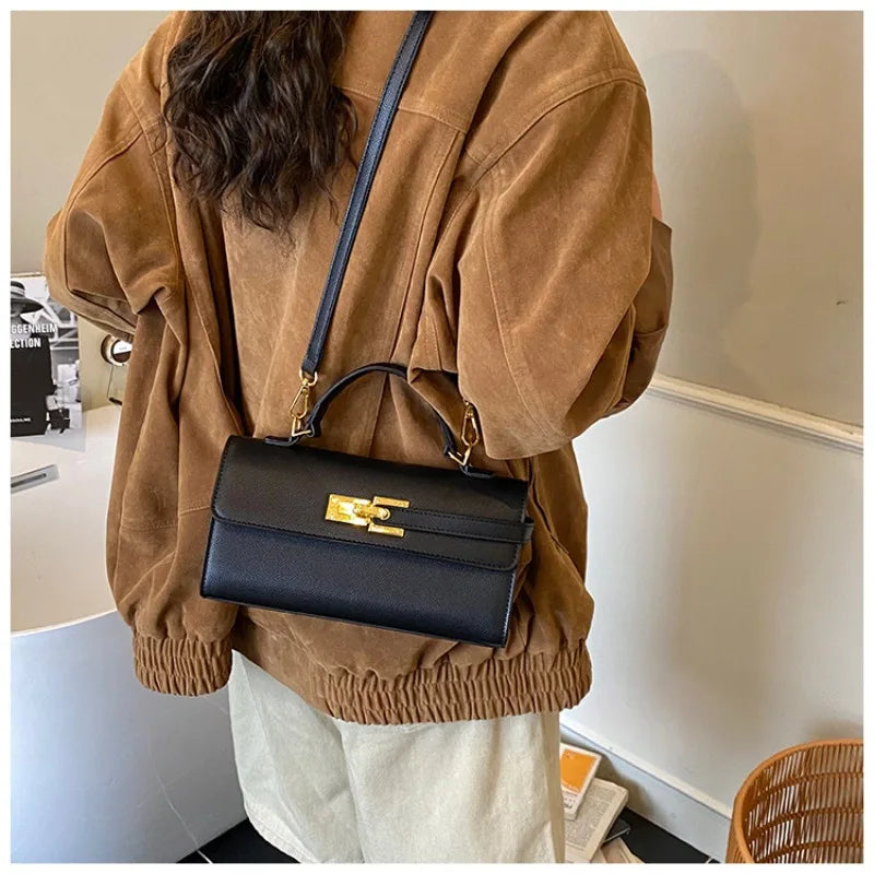 Women's new handbag, small square bag, elegant personality, high-end sense, single shoulder crossbody bag