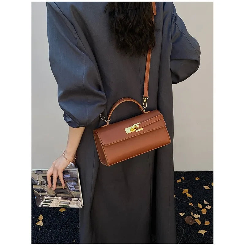 Women's new handbag, small square bag, elegant personality, high-end sense, single shoulder crossbody bag