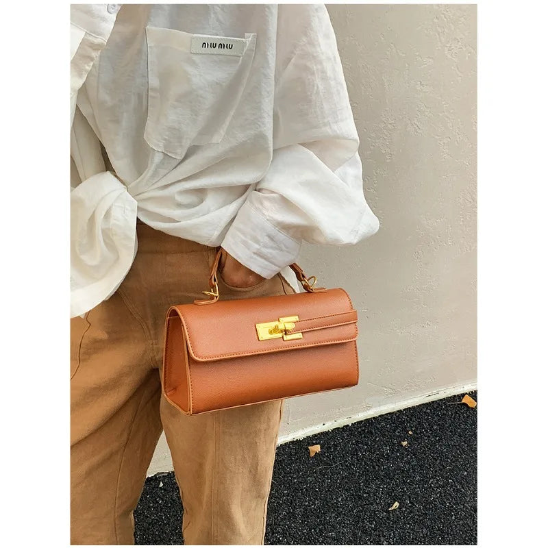 Women's new handbag, small square bag, elegant personality, high-end sense, single shoulder crossbody bag
