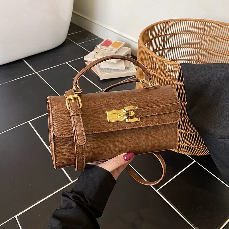 Women's new handbag, small square bag, elegant personality, high-end sense, single shoulder crossbody bag
