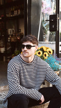Black & White Stripe Oversize Knit