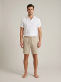 Beige Linen Shorts