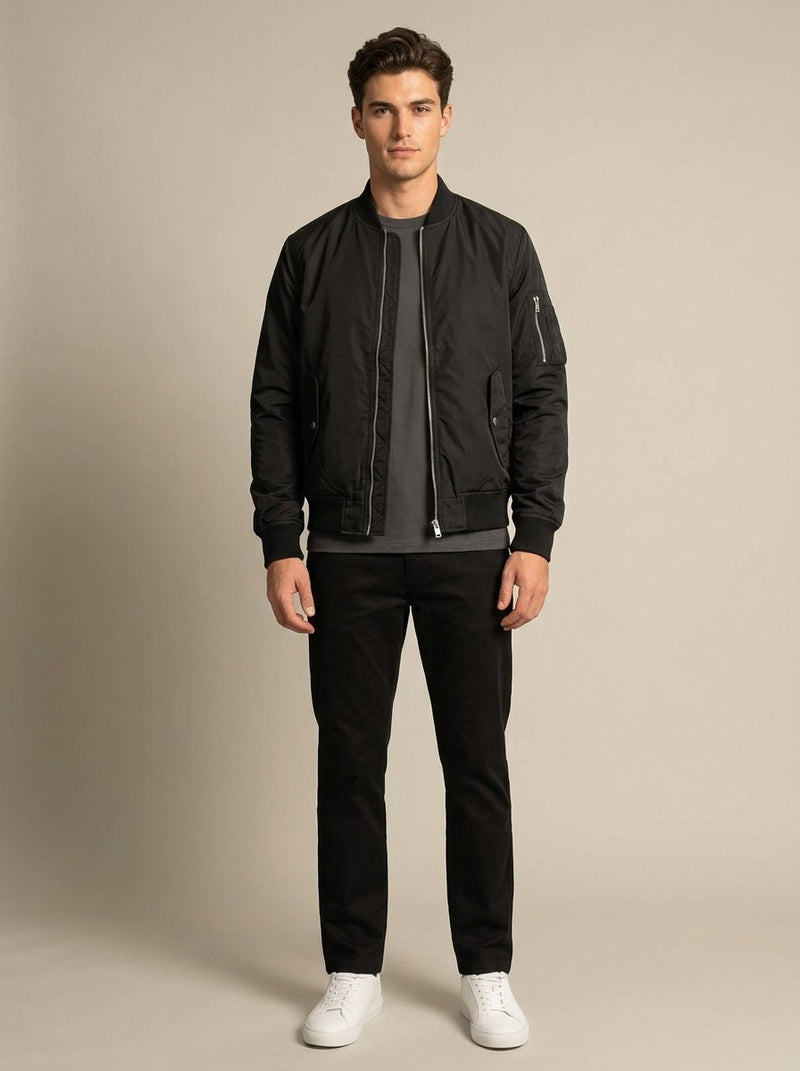 Black Bomber Jacket