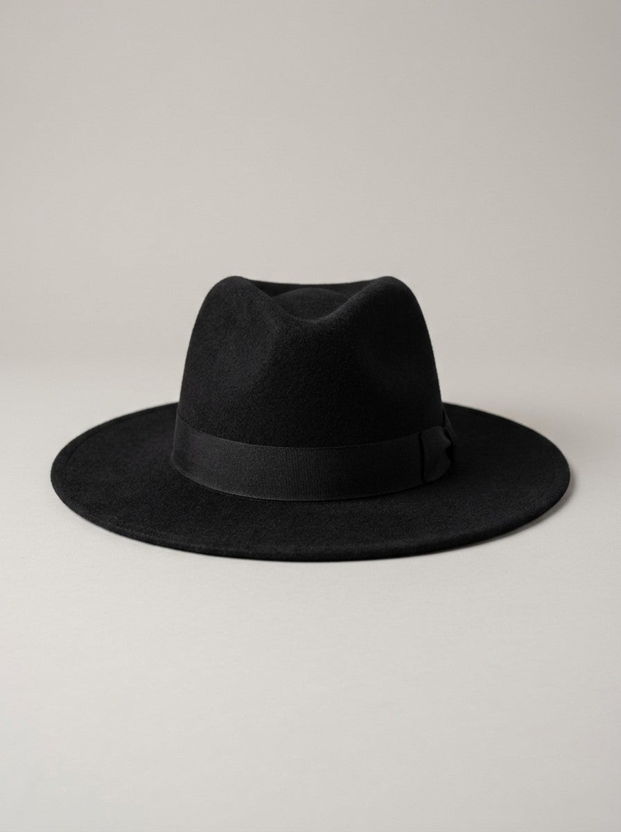 Black Wide-Brim Fedora