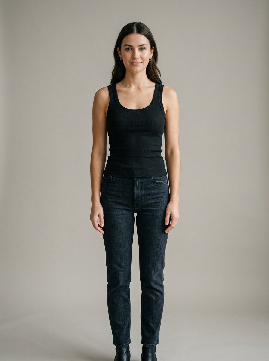 Black Scoop Tank