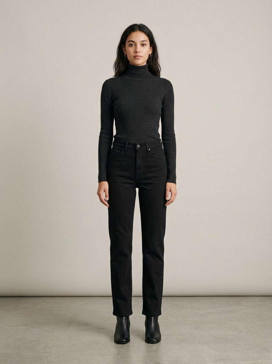 Black Straight Jeans