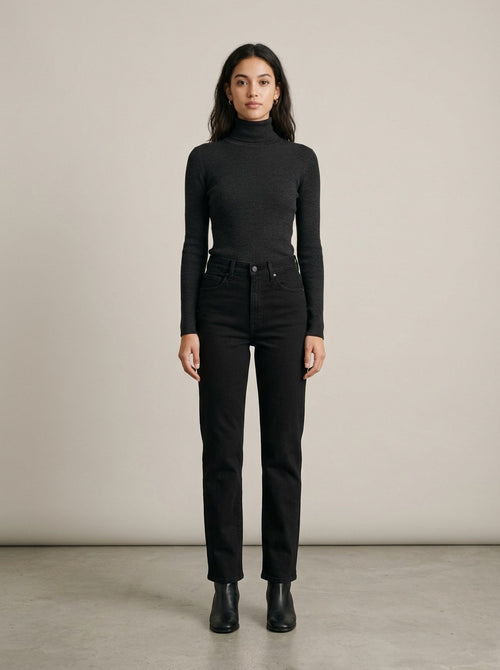 Black Straight Jeans