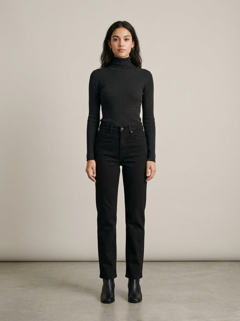 Black Straight Jeans