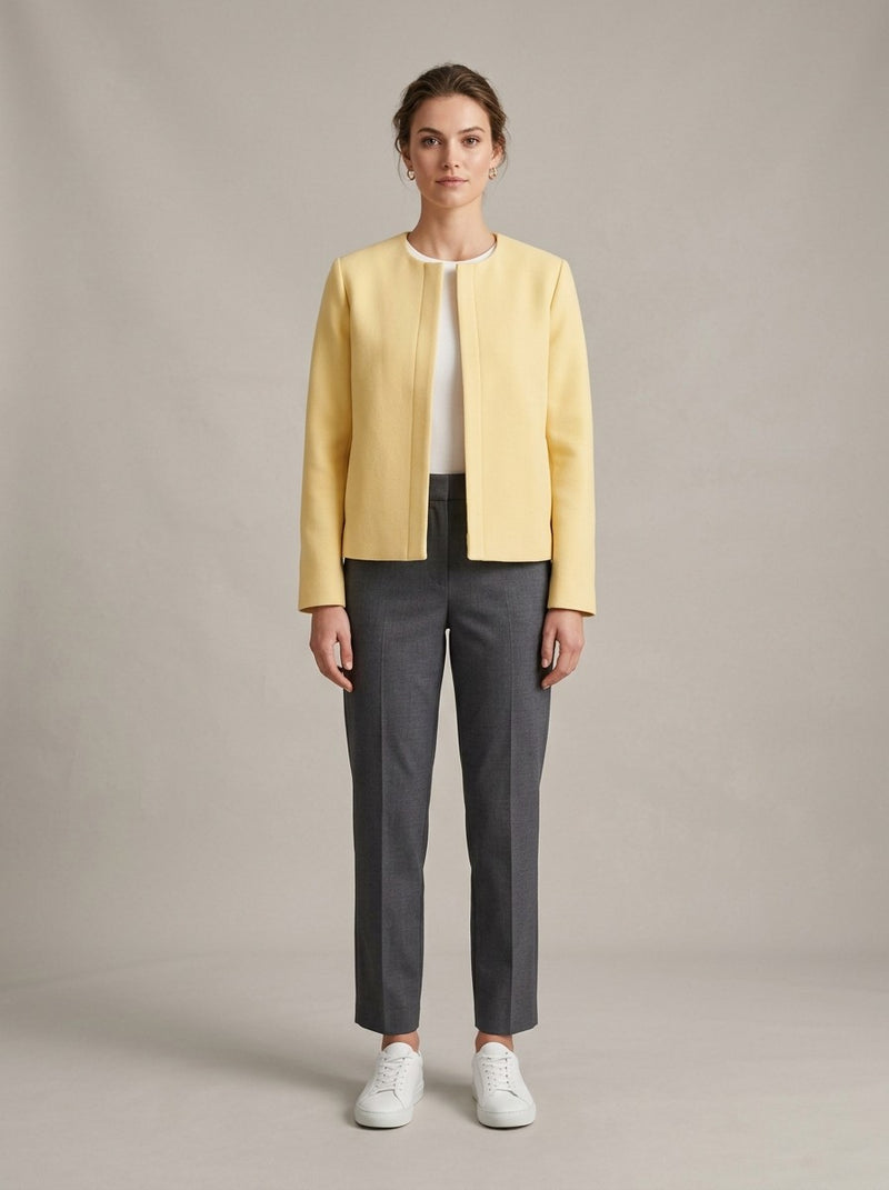 Butter Collarless Jacket
