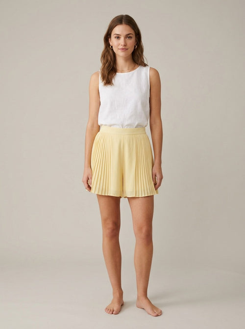 Butter Pleated Shorts