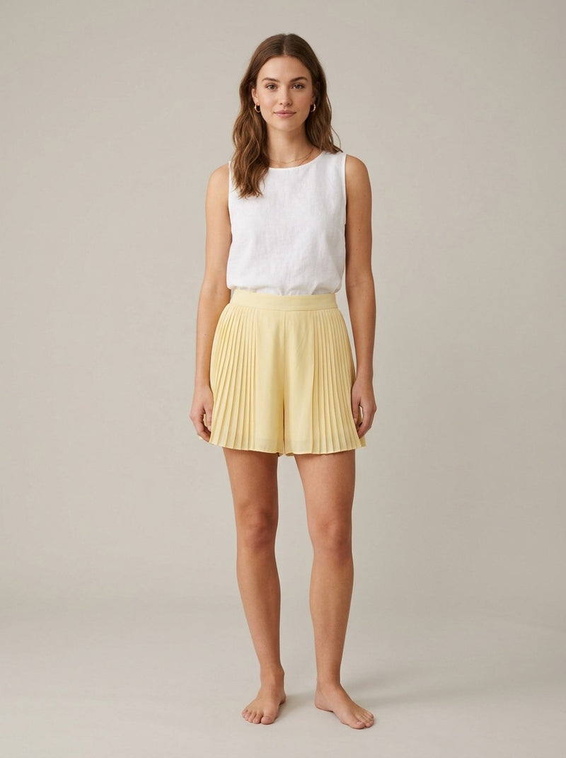 Butter Pleated Shorts
