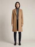 Camel Longline Wool Coat